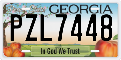 GA license plate PZL7448