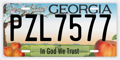GA license plate PZL7577