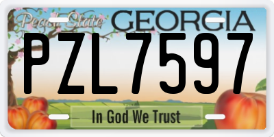 GA license plate PZL7597