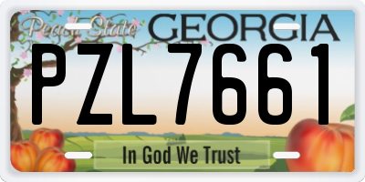 GA license plate PZL7661