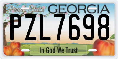 GA license plate PZL7698