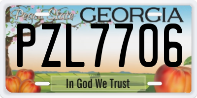 GA license plate PZL7706