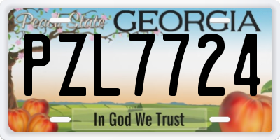 GA license plate PZL7724