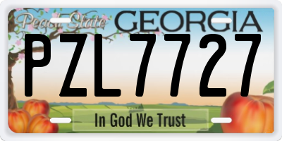 GA license plate PZL7727
