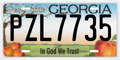 GA license plate PZL7735