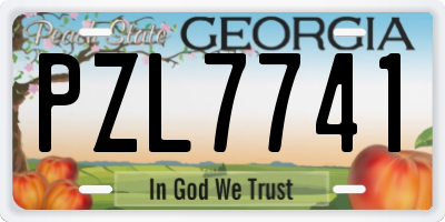 GA license plate PZL7741