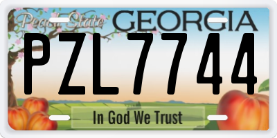 GA license plate PZL7744