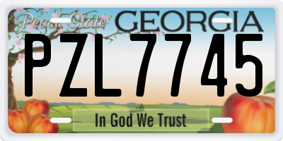 GA license plate PZL7745