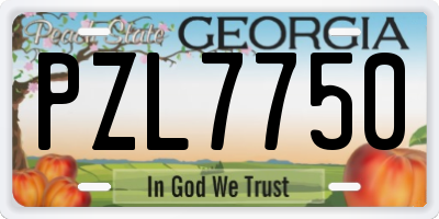 GA license plate PZL7750