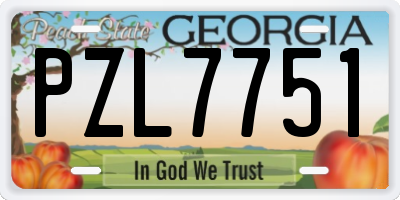 GA license plate PZL7751