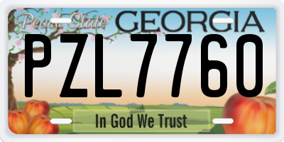 GA license plate PZL7760