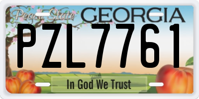 GA license plate PZL7761