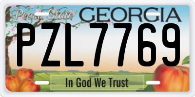 GA license plate PZL7769