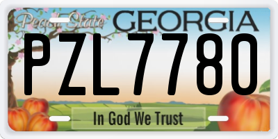 GA license plate PZL7780