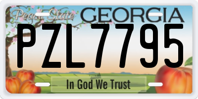 GA license plate PZL7795