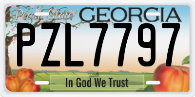 GA license plate PZL7797