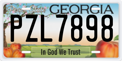 GA license plate PZL7898