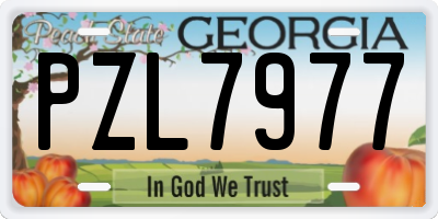 GA license plate PZL7977