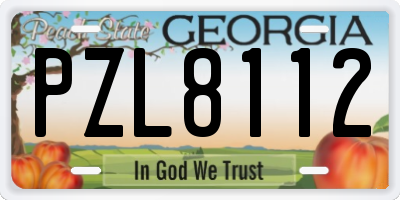 GA license plate PZL8112