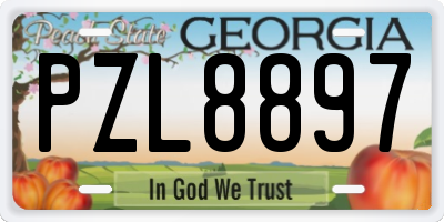 GA license plate PZL8897