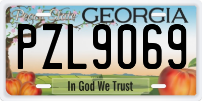 GA license plate PZL9069