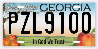 GA license plate PZL9100
