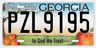 GA license plate PZL9195
