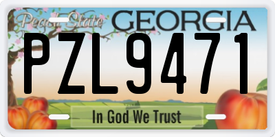 GA license plate PZL9471