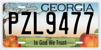 GA license plate PZL9477