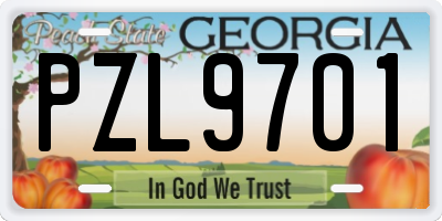 GA license plate PZL9701