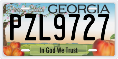 GA license plate PZL9727