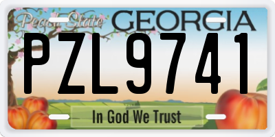 GA license plate PZL9741