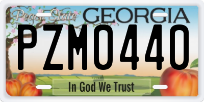 GA license plate PZM0440