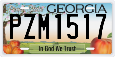 GA license plate PZM1517