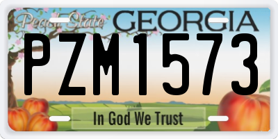 GA license plate PZM1573