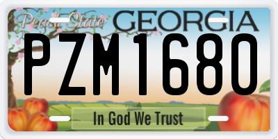 GA license plate PZM1680