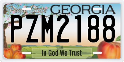 GA license plate PZM2188