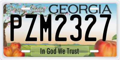 GA license plate PZM2327