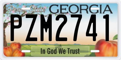 GA license plate PZM2741