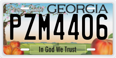 GA license plate PZM4406