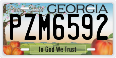 GA license plate PZM6592