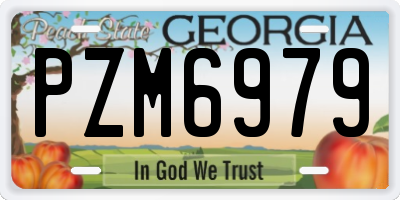 GA license plate PZM6979
