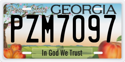 GA license plate PZM7097