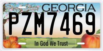 GA license plate PZM7469