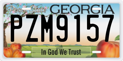 GA license plate PZM9157
