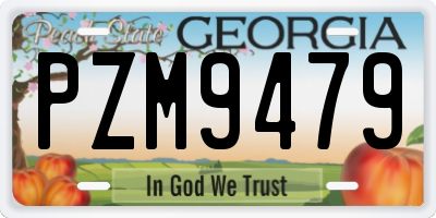 GA license plate PZM9479