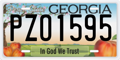GA license plate PZO1595
