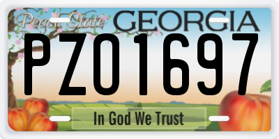 GA license plate PZO1697