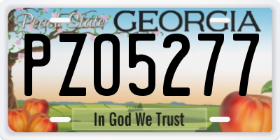 GA license plate PZO5277