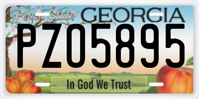 GA license plate PZO5895
